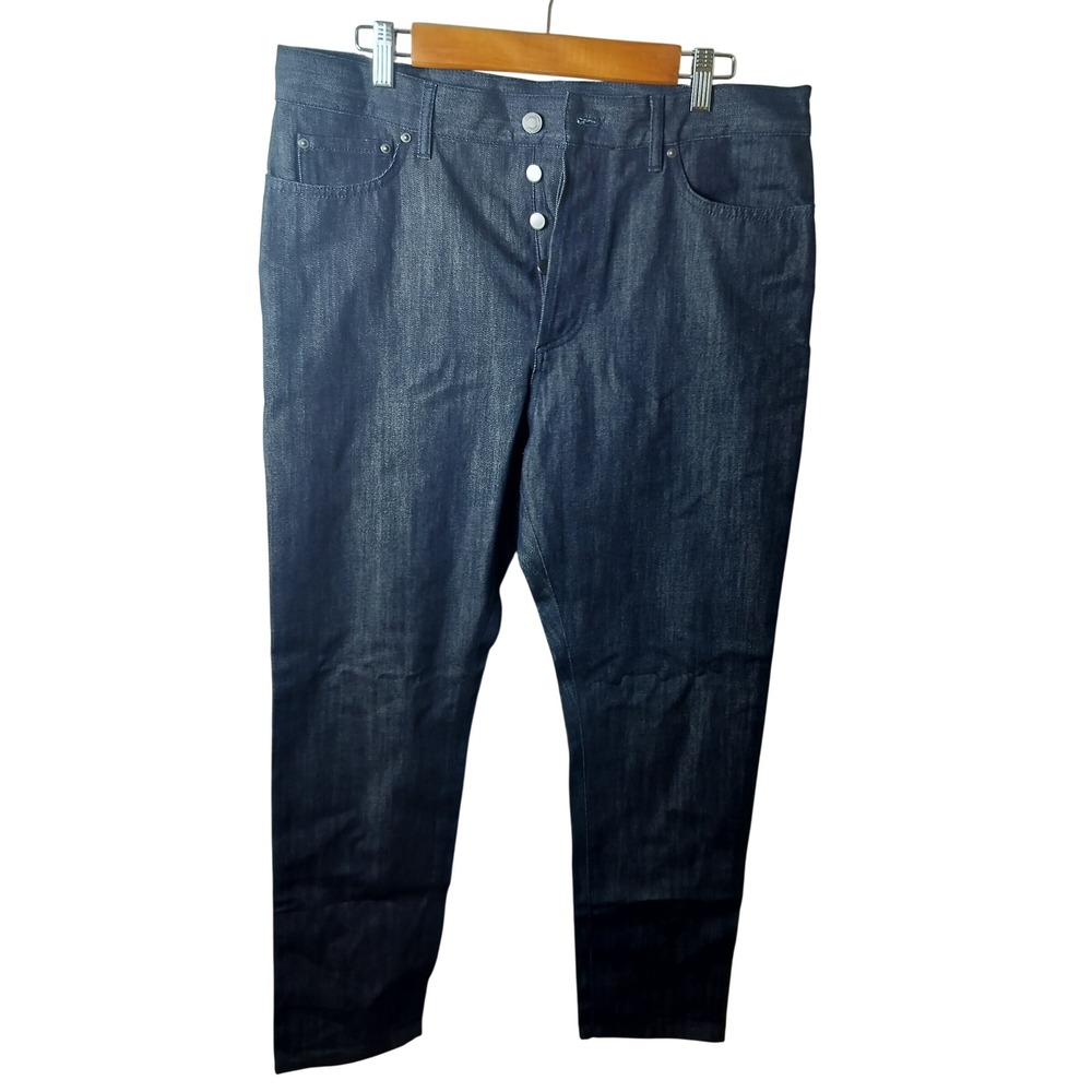 Bottega Veneta Mens‎ Dark Wash Button Fly Denim Jeans Made in Italy Size 54